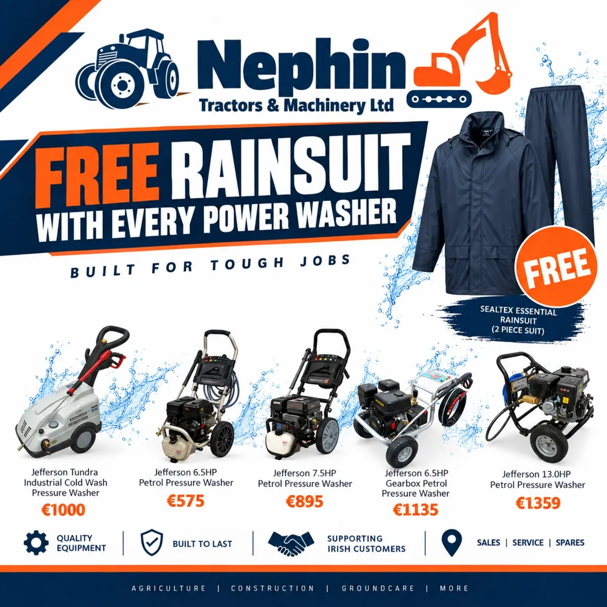🚨 FREE RAINSUIT WITH EVERY POWER WASHER! 🚨 - Image 1