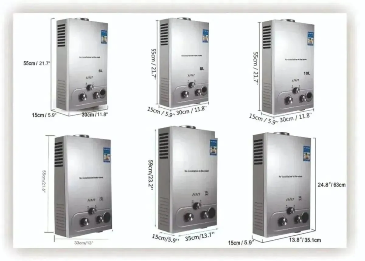 Outdoor Tankless Gas Boiler Water Heater 20L - Image 1