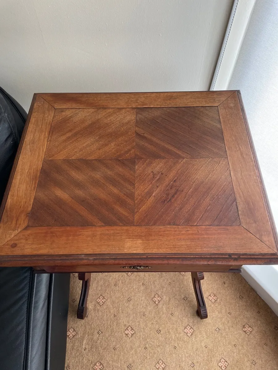 Antique Victorian mahogany work table - Image 1