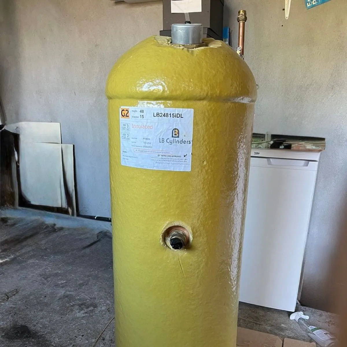 Copper cylinder 48x15 Open Vented - Image 1