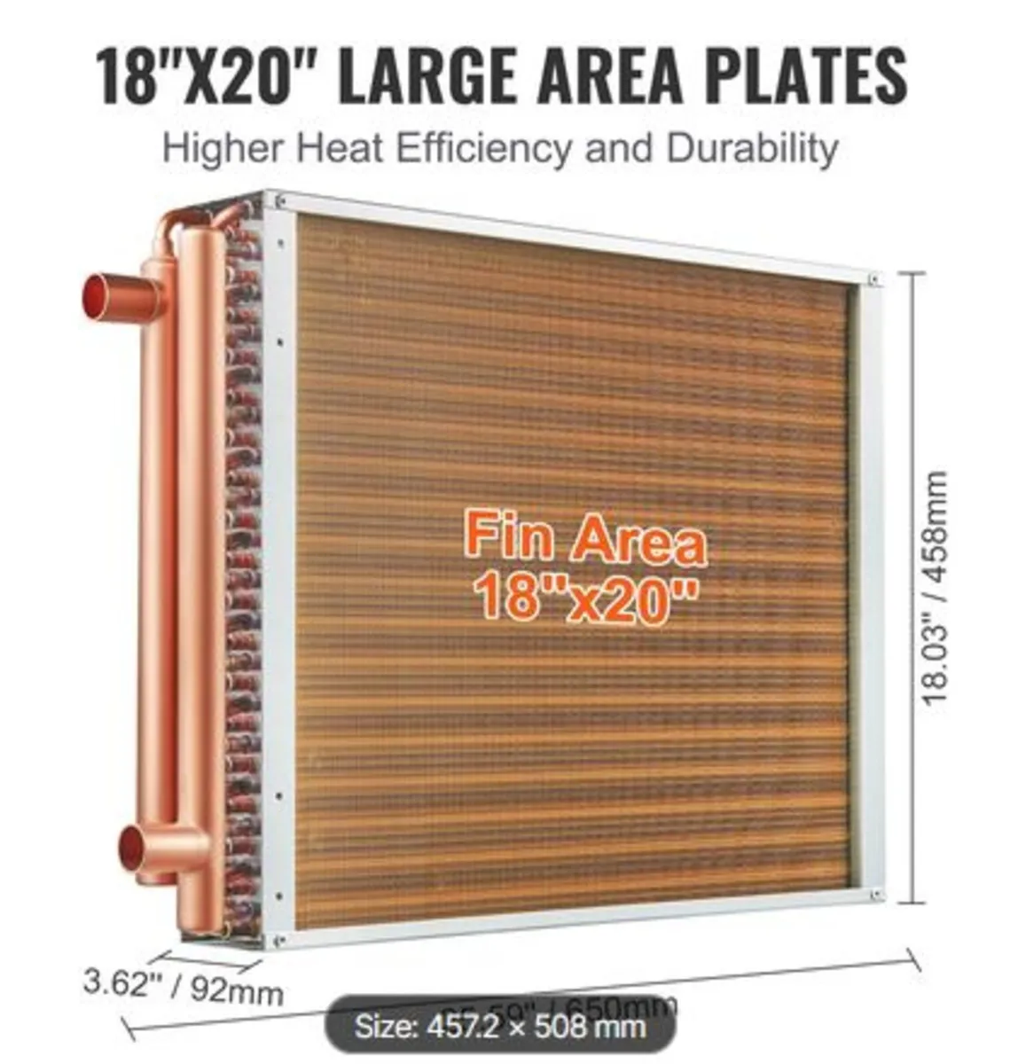 18"x 20"/45.7 x 50.8 cm Heat Exchanger Water - Image 2