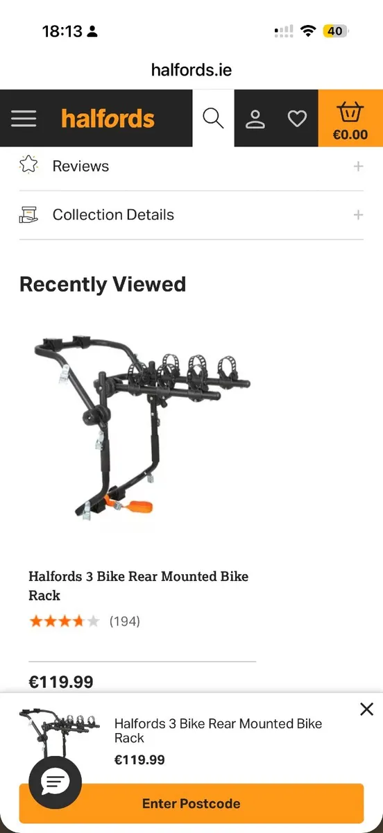Bike rack for hatchback (3 bikes) - Image 1