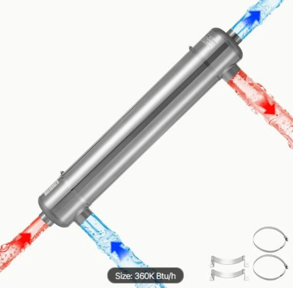 Pool Heat Exchanger, 360K BTU Swimming Pool Heater - Image 1