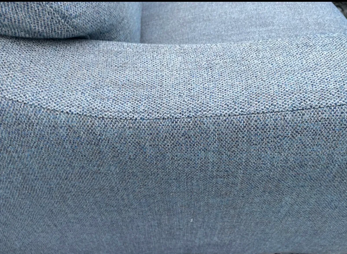 Large Dfs grey/blue Corner sofa L shaped couch - Image 3