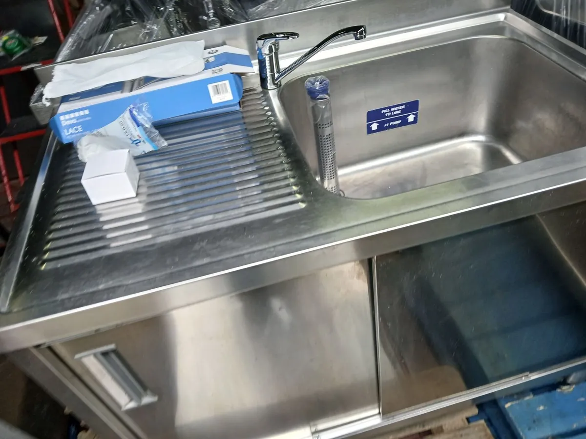 Staneless steel cabbinet double sink unit - Image 4