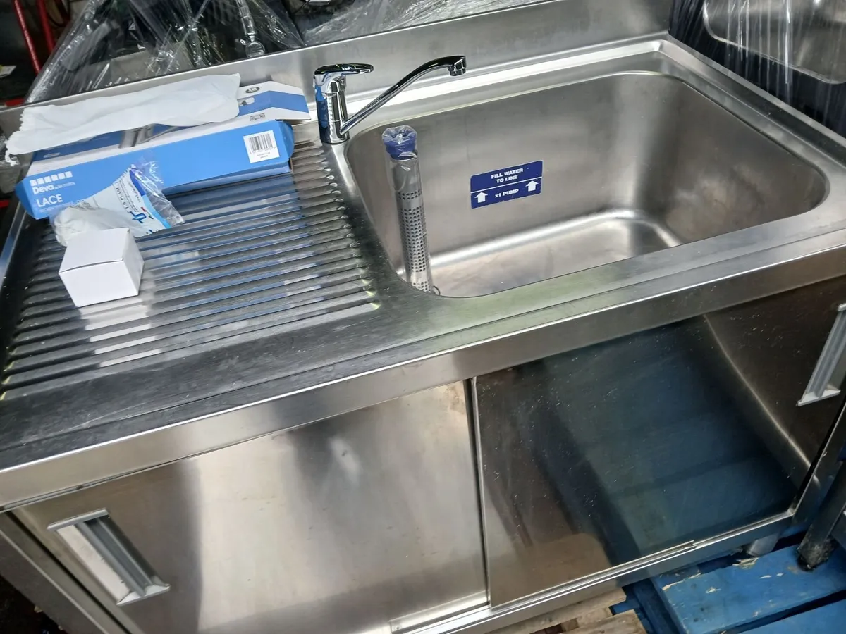 Staneless steel cabbinet double sink unit - Image 3