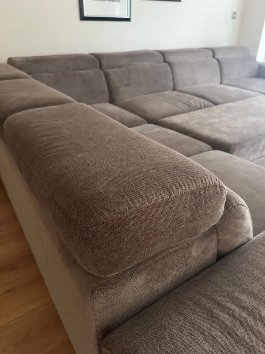 Large Corner Sofa Bed + Rug + Coffee Table, ONO - Image 4