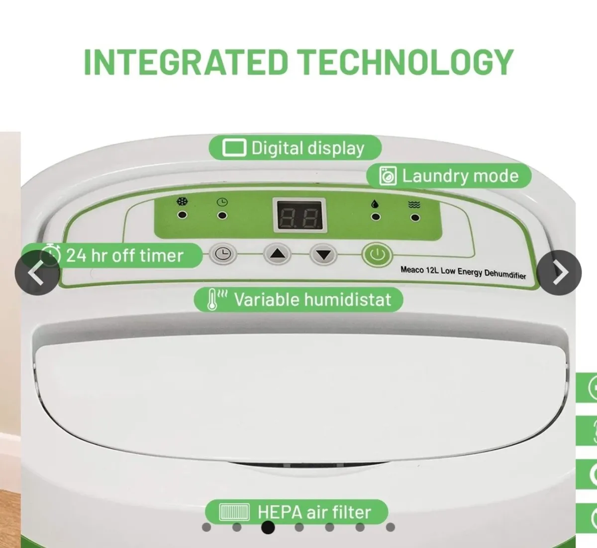 Meaco 12L Low Energy Dehumidifier and Air Purifier - Image 2