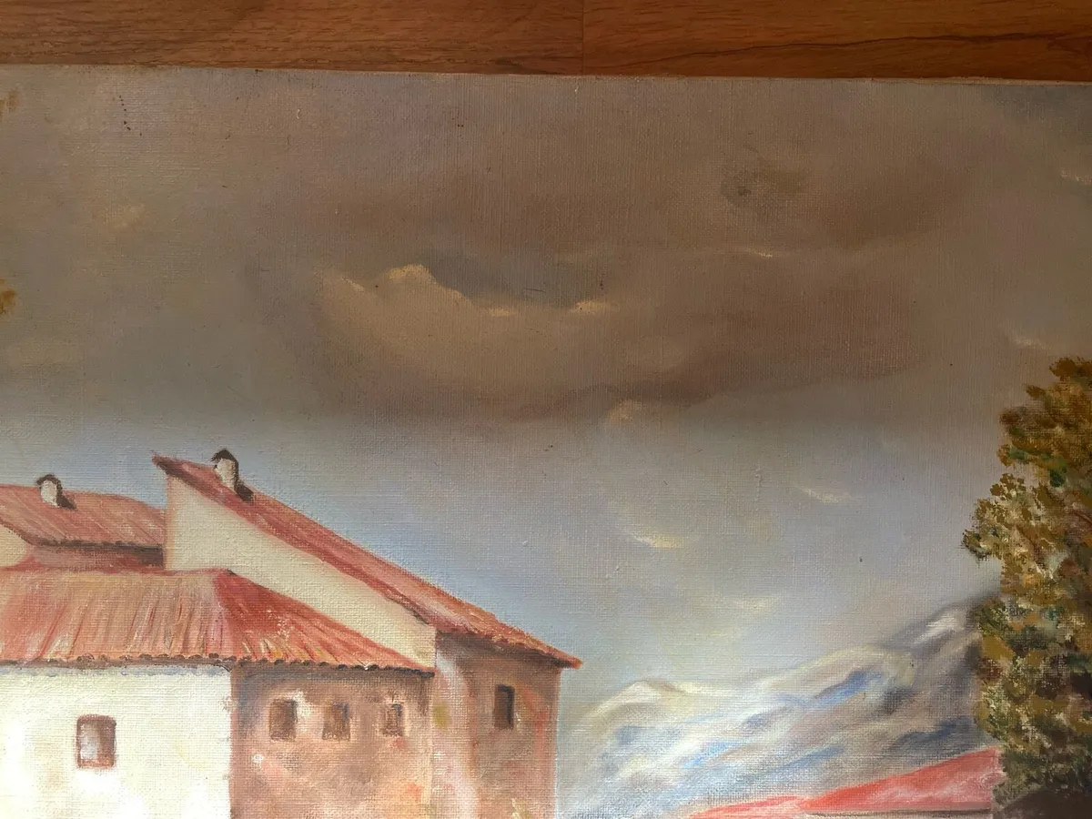 Antique oil on canvas - Image 4