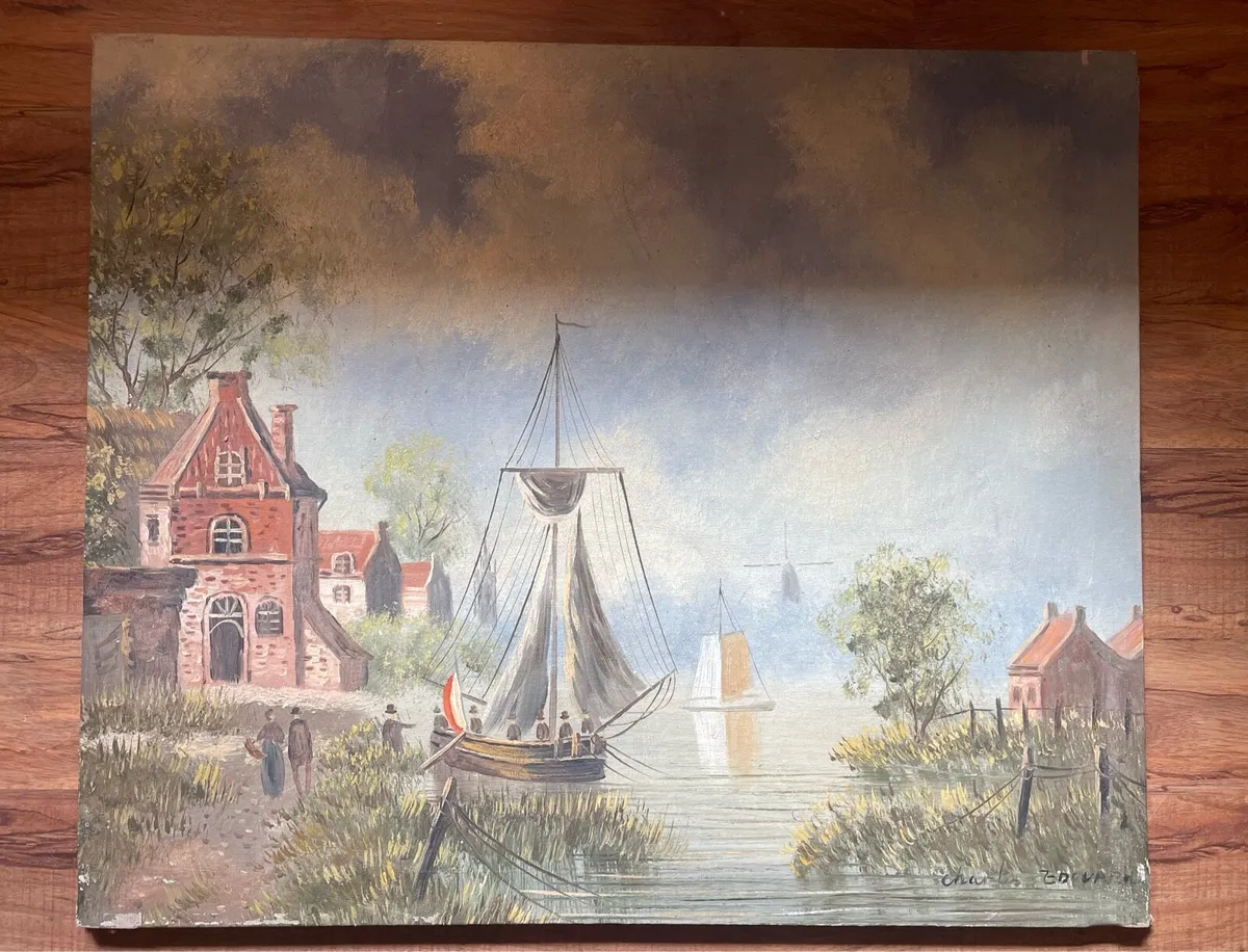 Oil on canvas signed ‘Charles Edouard’ - Image 1