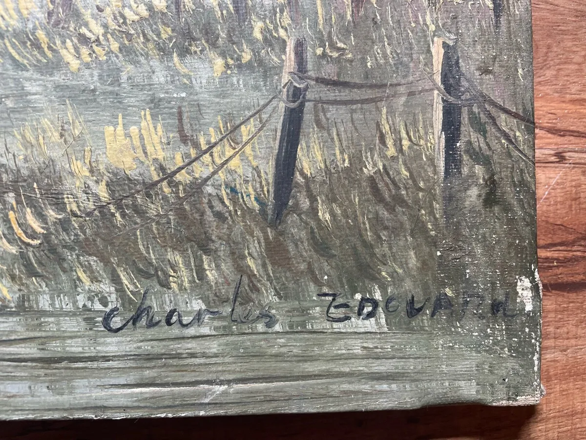 Oil on canvas signed ‘Charles Edouard’ - Image 4