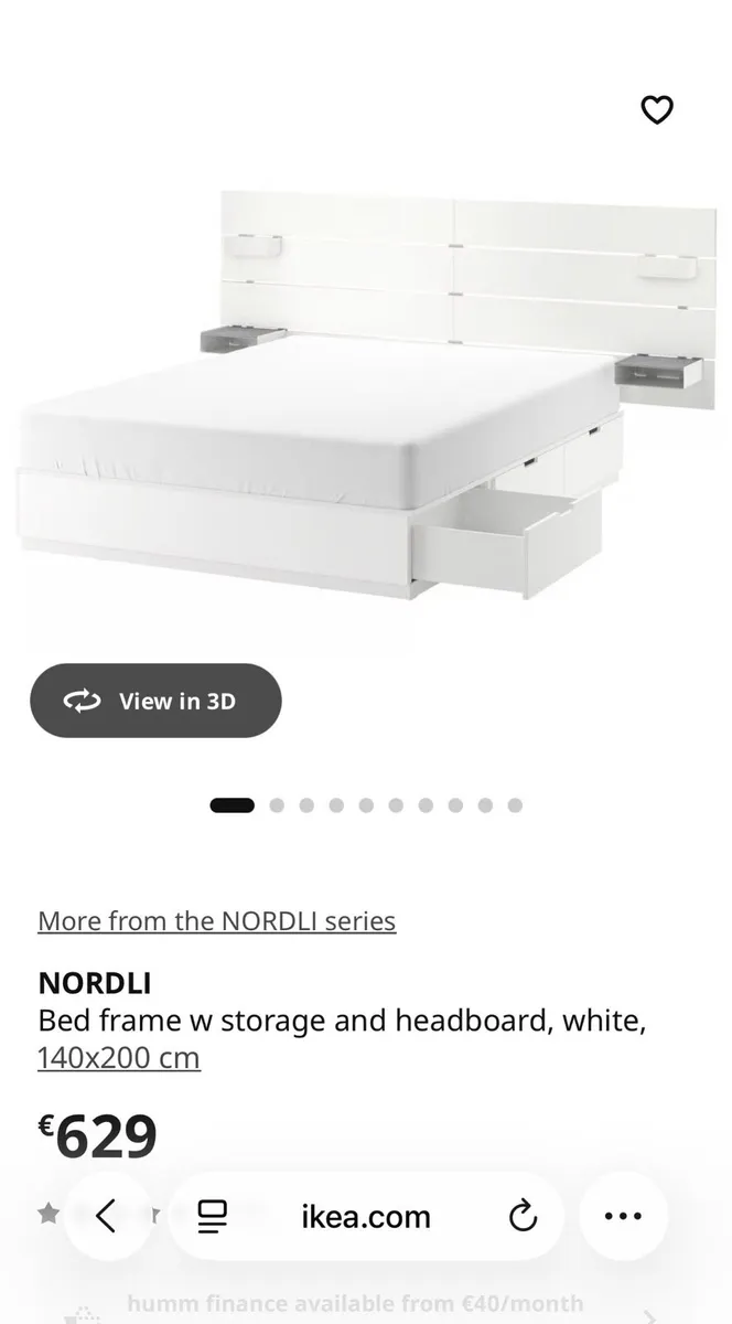 Ikea Bed and Headboard - Image 1