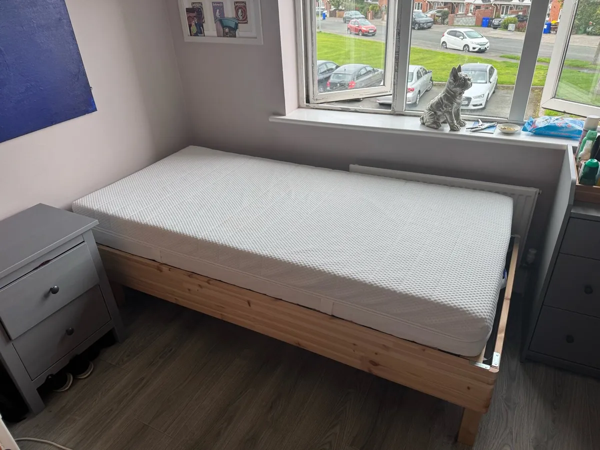 Ikea Single Bed Frame and Mattress - Image 1