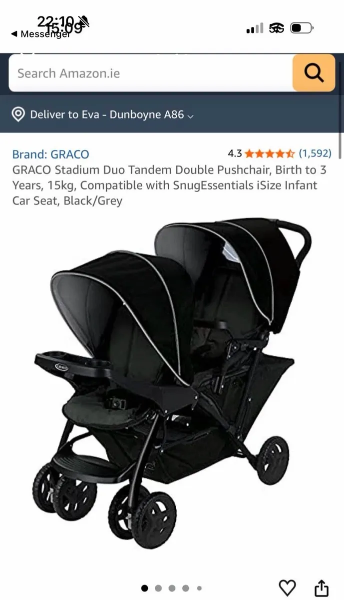 Graco double tandem buggy - Image 1
