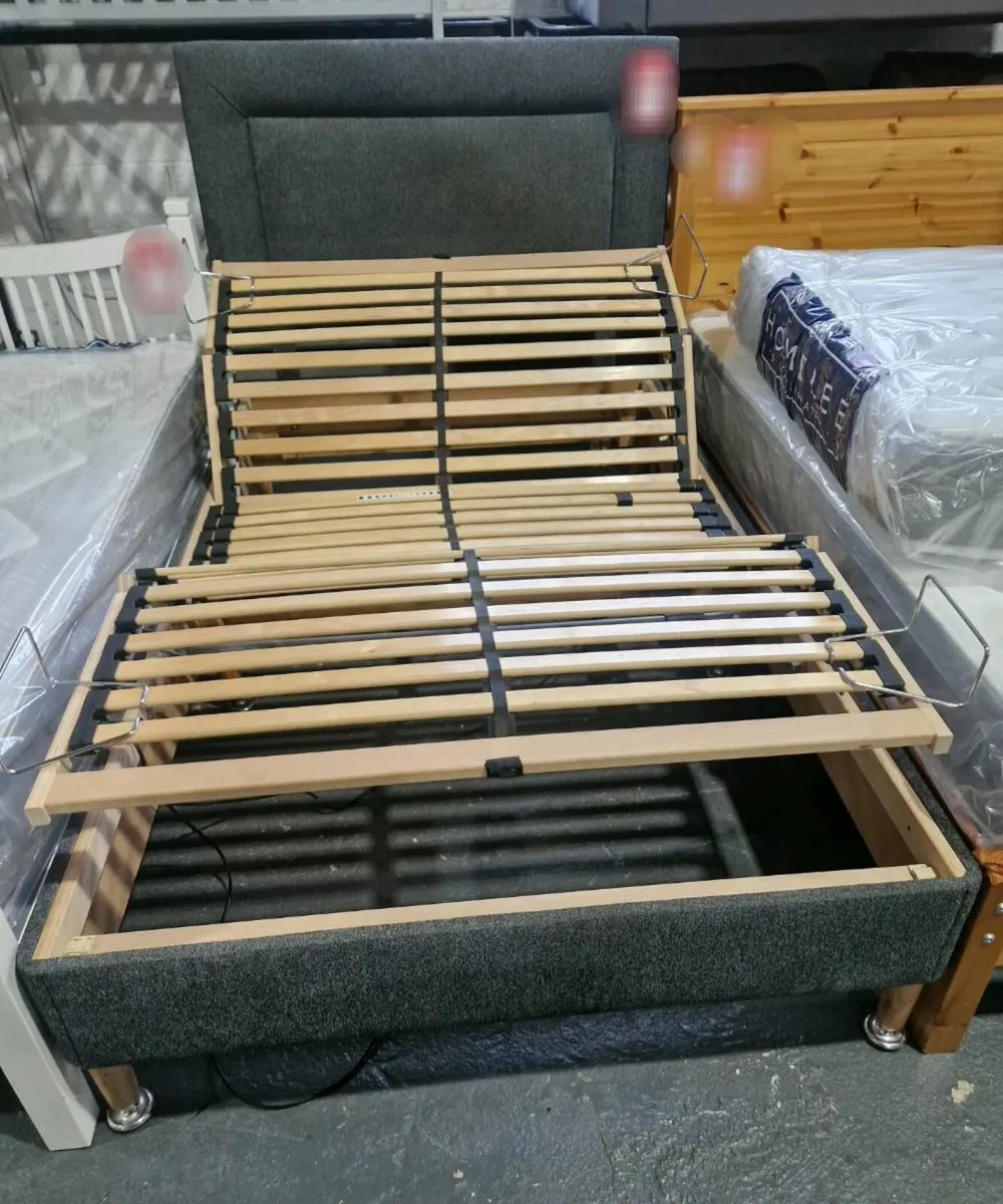 Shop display grey fabric 4ft electric bed