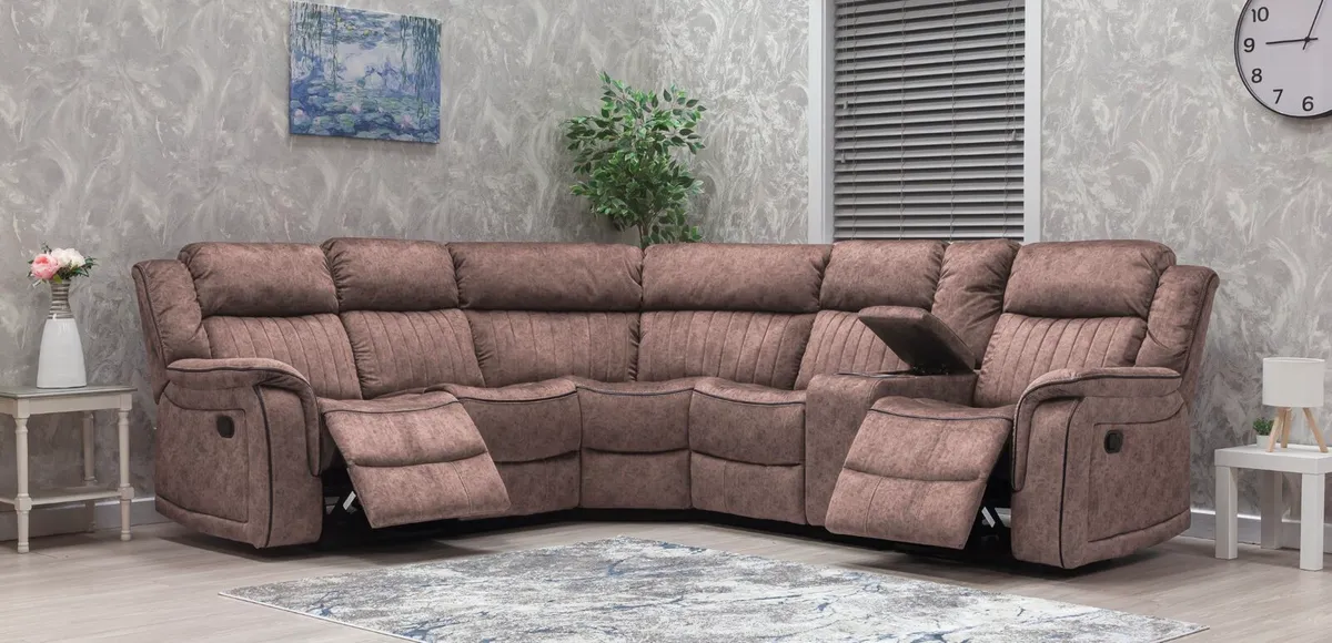 Brand new fabric recliner sofa - Image 1