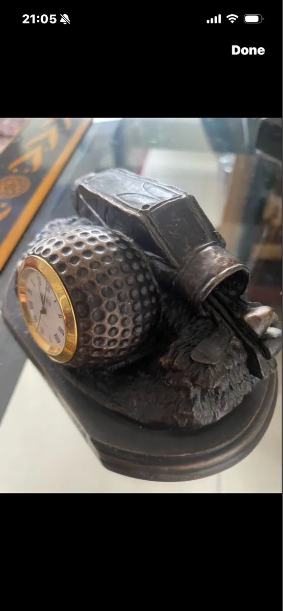 Bronze Golf Kit Clock - Image 3
