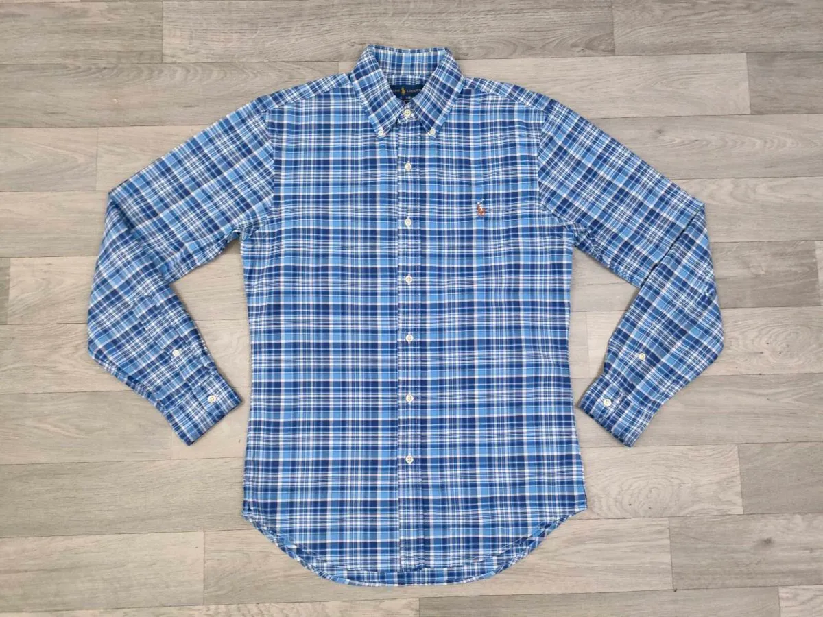 Ralph Lauren Button Down Check Oxford Shirt Mens S - Image 1