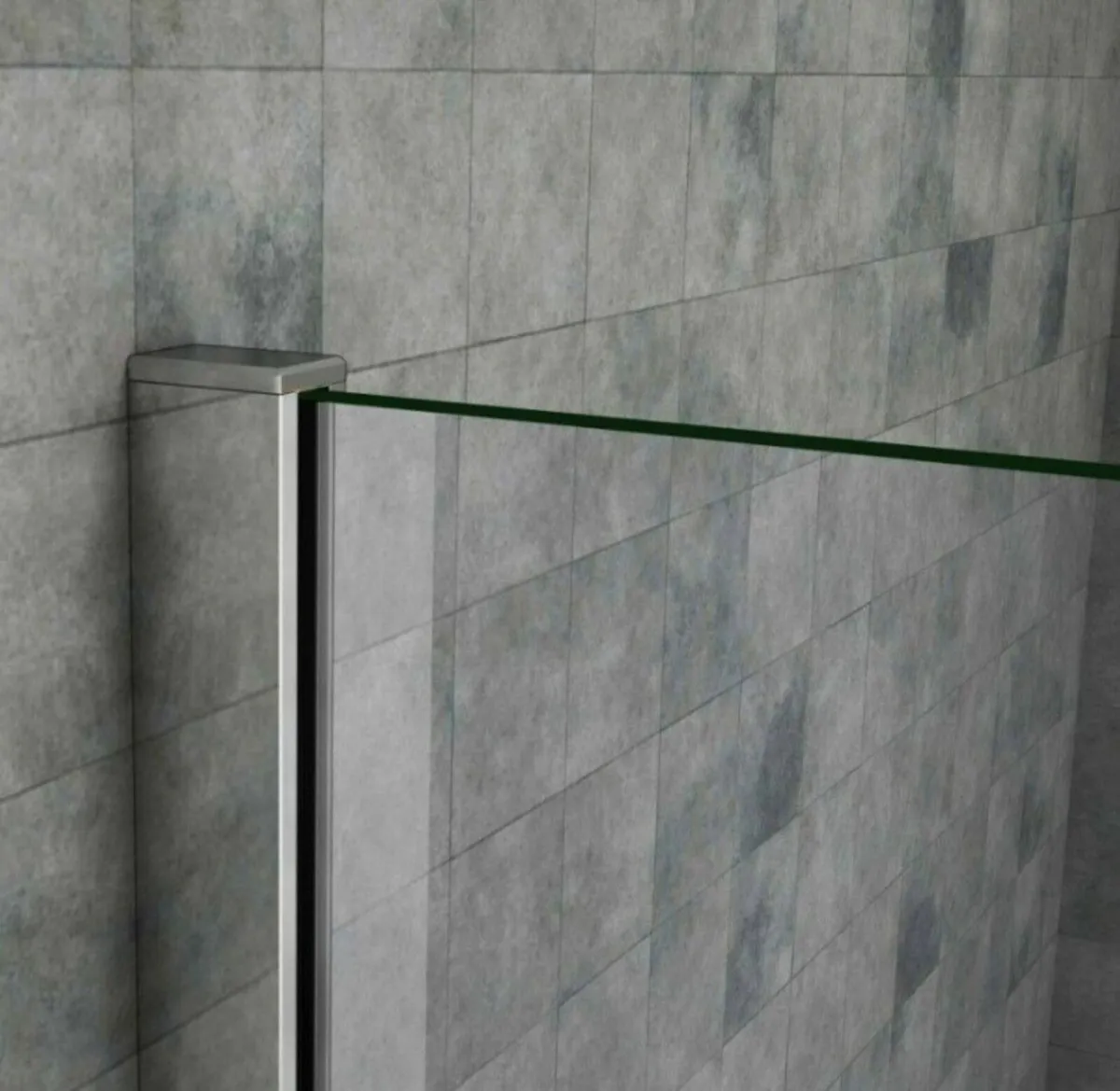 500mm wet room chrome and glass shower panel - Image 3