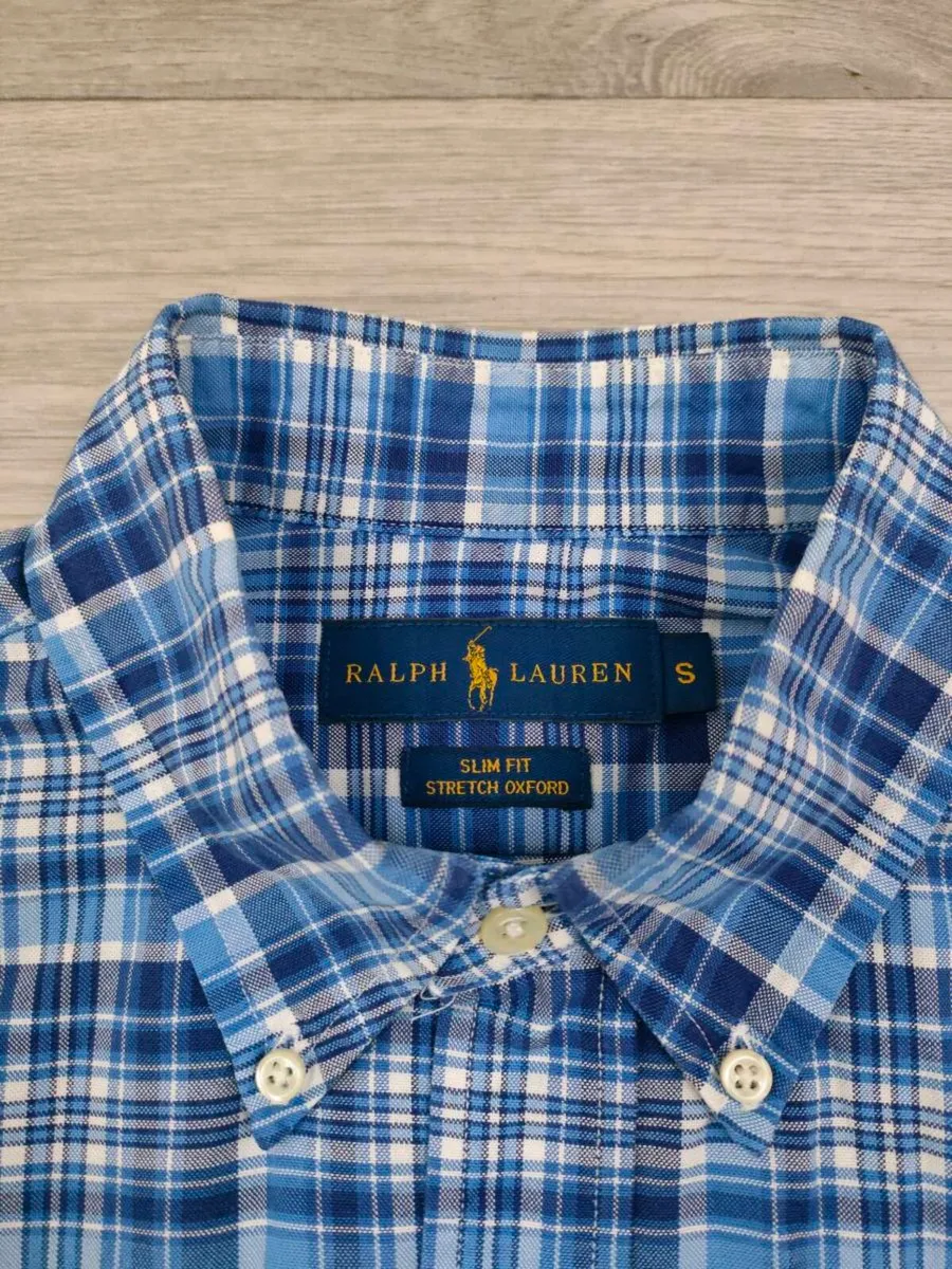 Ralph Lauren Button Down Check Oxford Shirt Mens S - Image 4