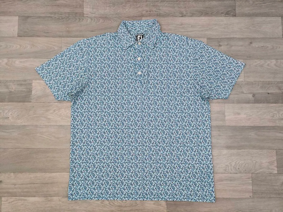FootJoy FJ Patterned Golf Polo Shirt Mens XL - Image 1