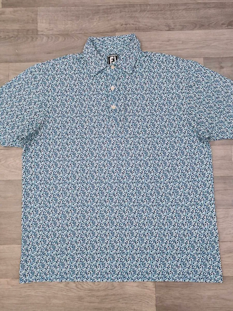 FootJoy FJ Patterned Golf Polo Shirt Mens XL - Image 2