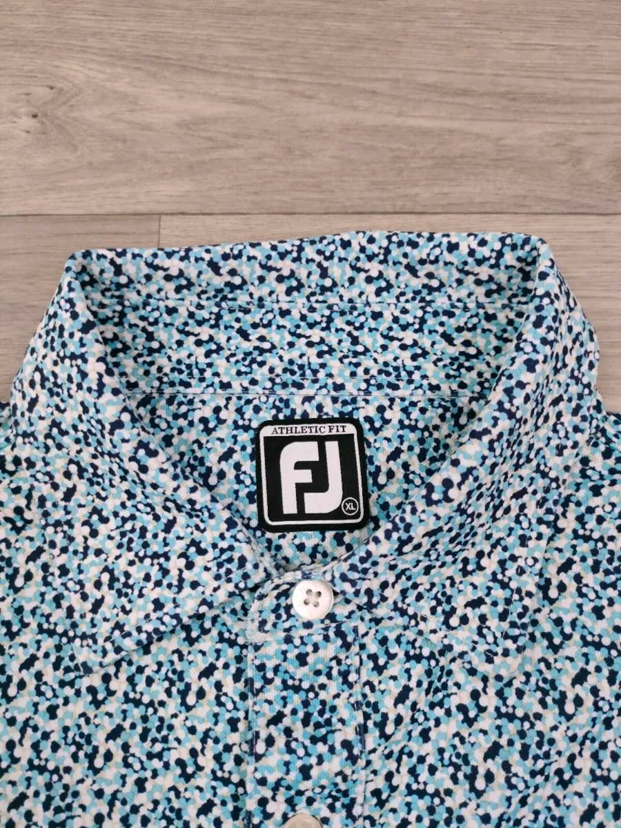 FootJoy FJ Patterned Golf Polo Shirt Mens XL - Image 3