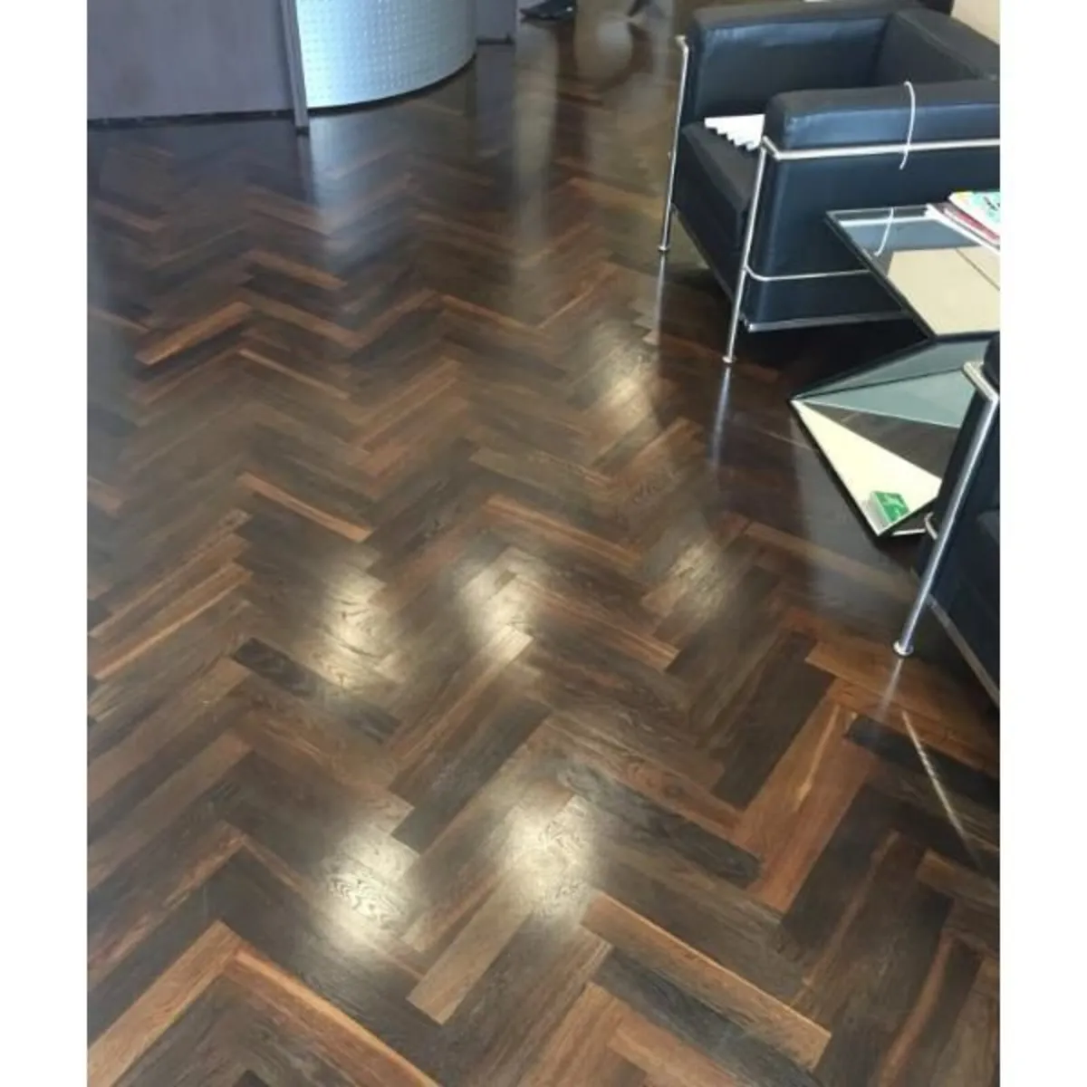 Triple Smoked Oak Prime Grade Herringbone  Price p - Image 2