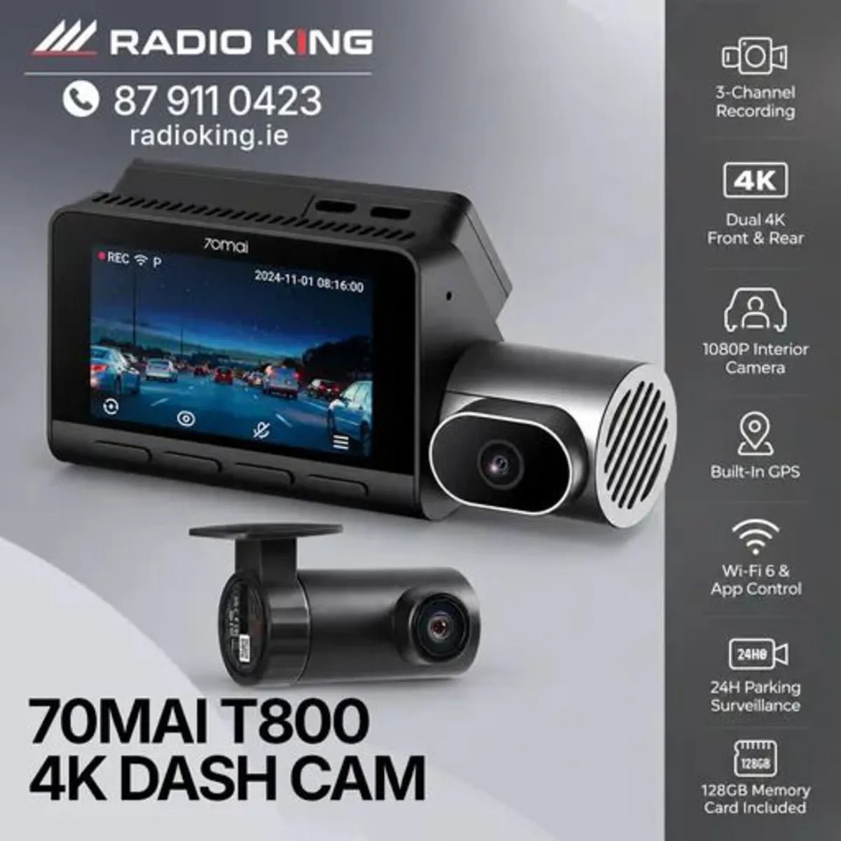 70mai T800 4K Dash Cam