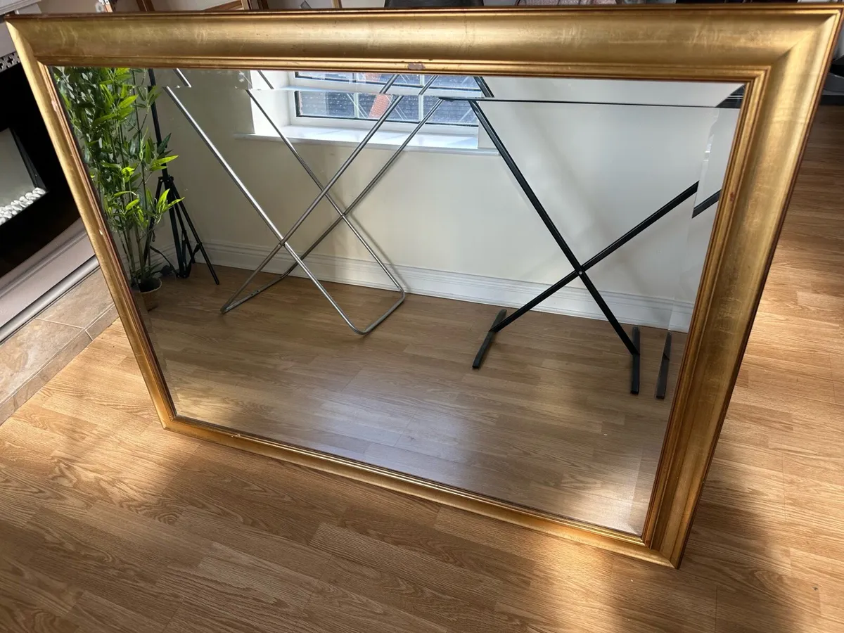 Large Vintage Gold Mirror - Image 2