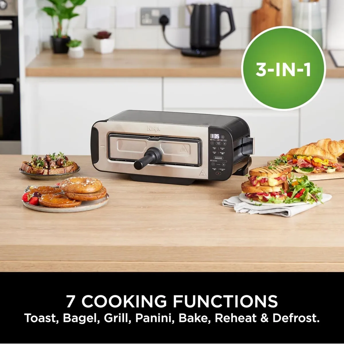 Foodi 3-In-1 Toaster Grill and Panini Press Stone - Image 4