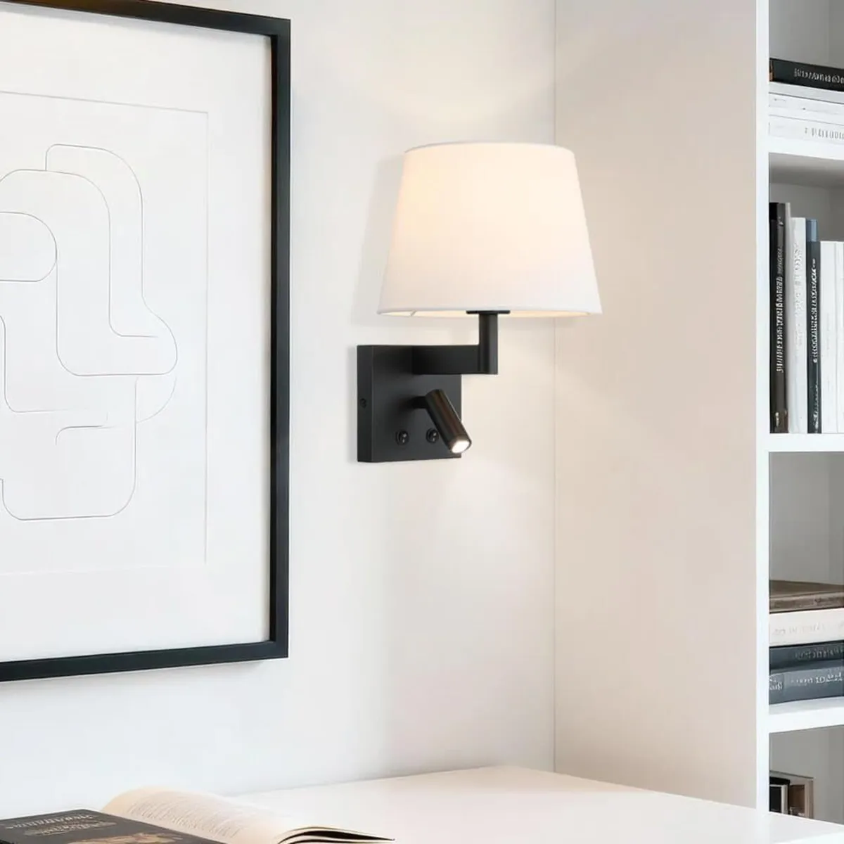Bedside Wall Light with USB on Off Switch - Image 4