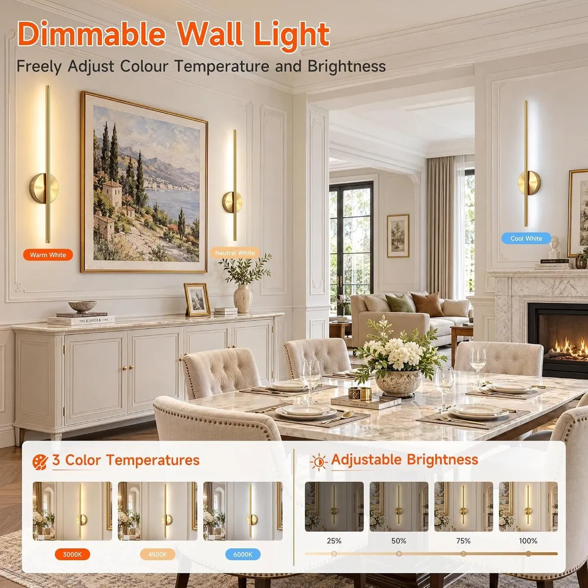 Wall Lights Rechargeable No Drilling Wireless - Image 2