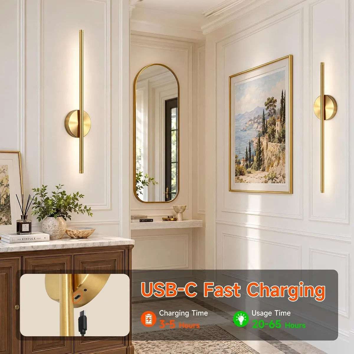 Wall Lights Rechargeable No Drilling Wireless - Image 4