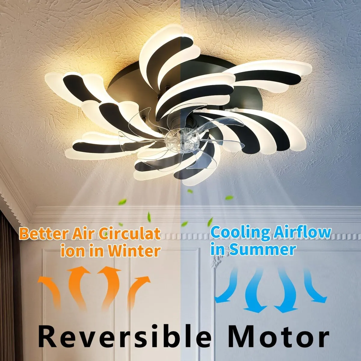 Modern Ceiling Fan with Light and Remote Control - Image 3