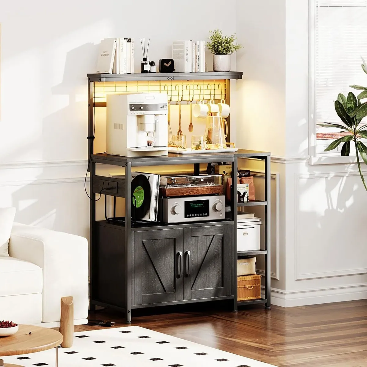 Bakers Rack with Power Outlet 6-Tier Kitchen - Image 1