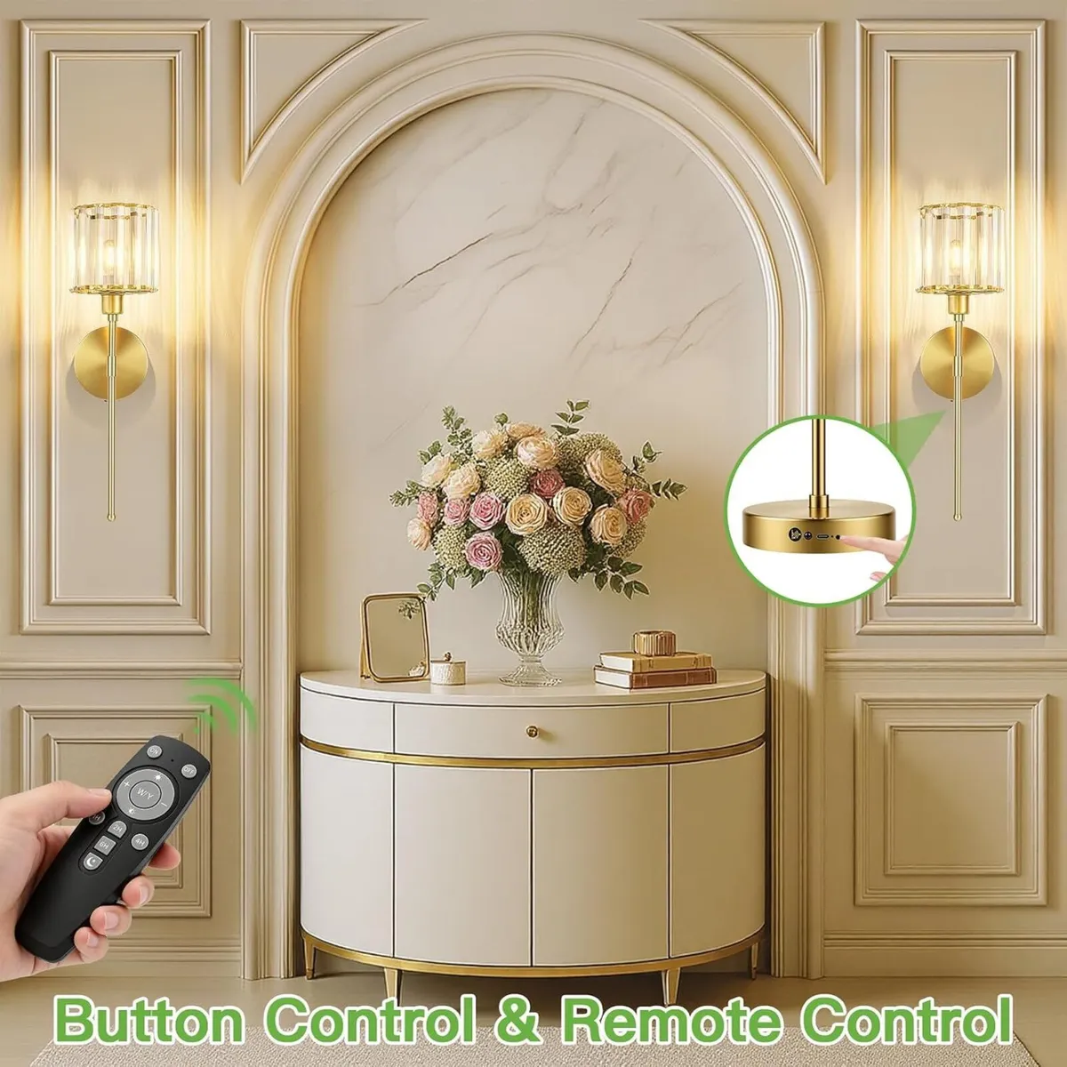 Crystal Rechargeable Wall Lights - Image 4