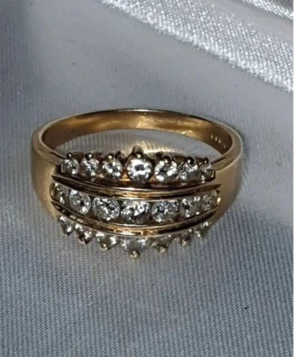 Vintage 18ct Gold & Diamond Ring - Image 1