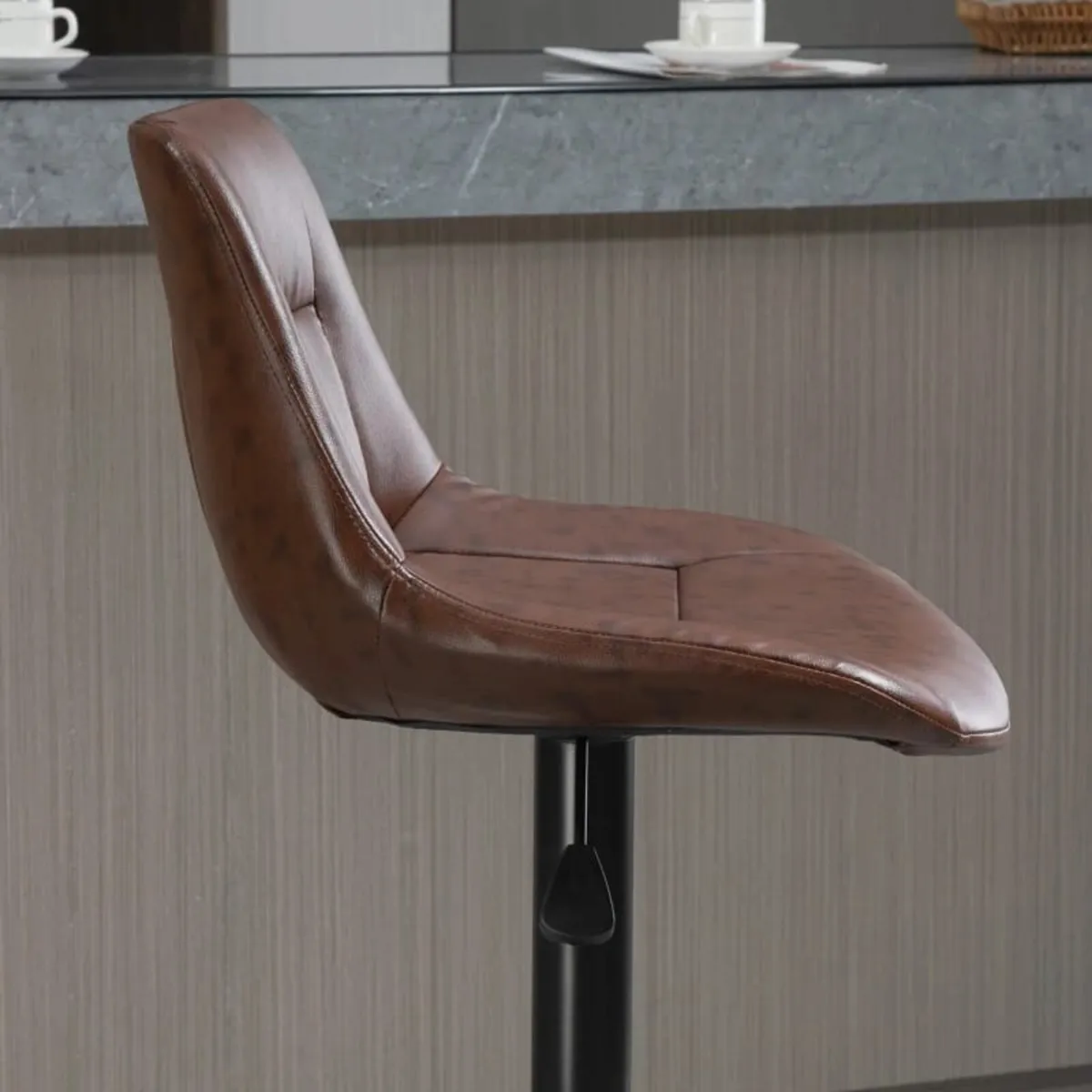 2-Piece Set of Bar Stools Bar Chairs, Height Adjus - Image 4