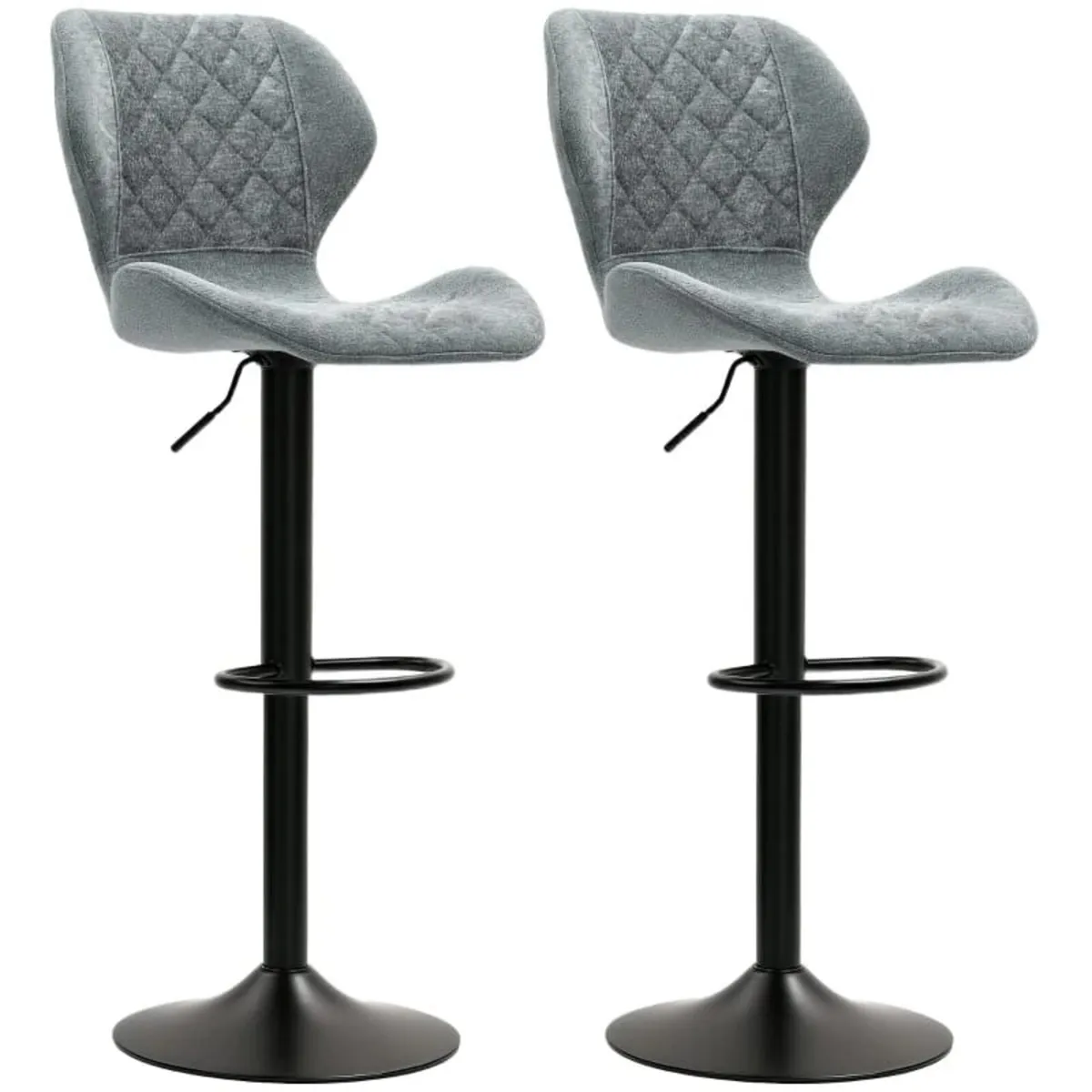 Bar stools 2-piece set, height-adjustable kitchen - Image 3