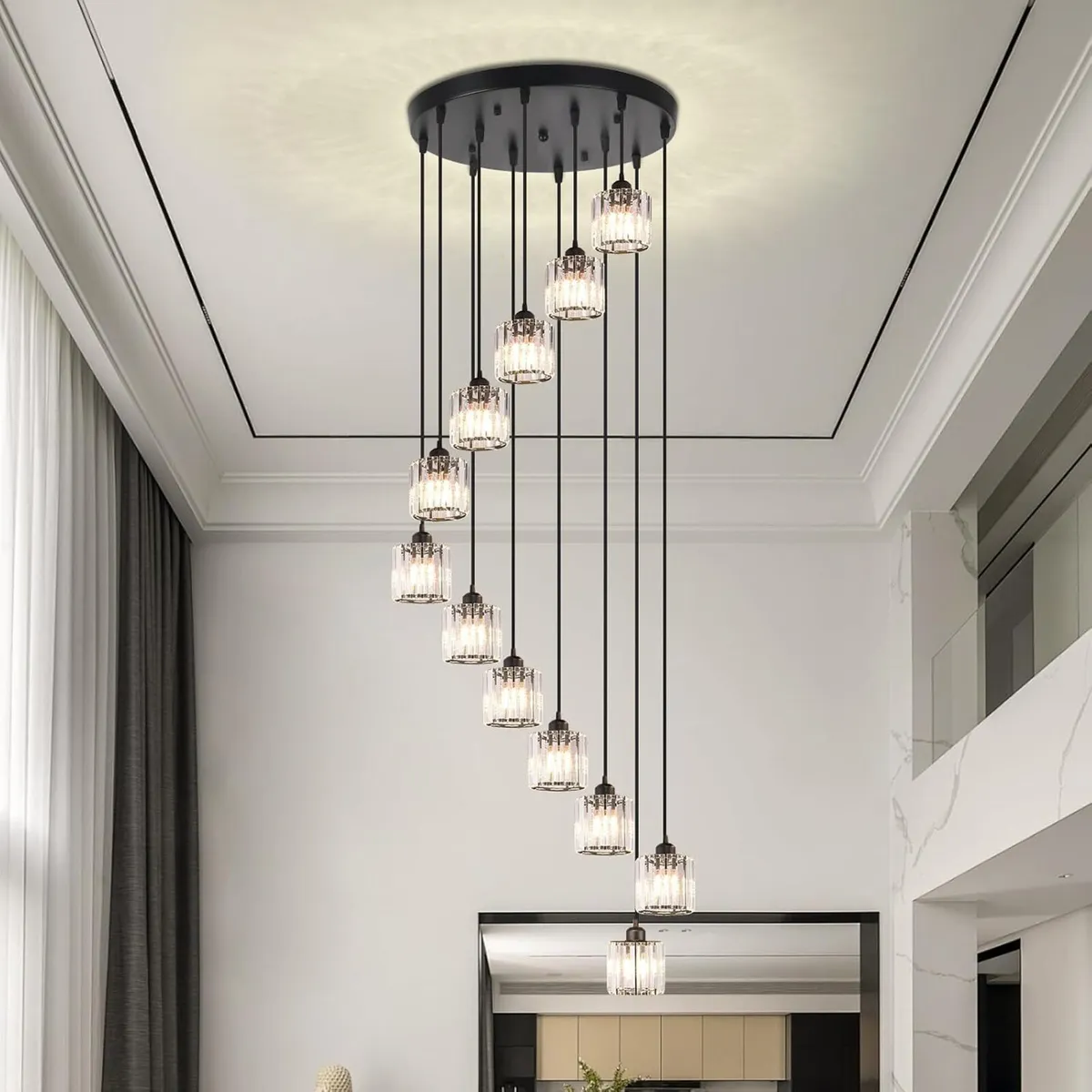 12 Light Raindrop Crystal Chandelier - Image 1