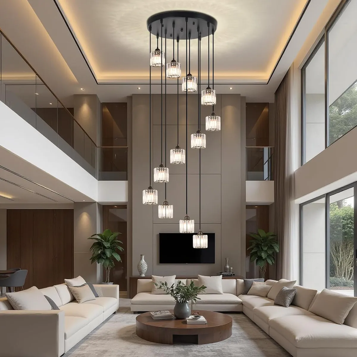 12 Light Raindrop Crystal Chandelier - Image 2