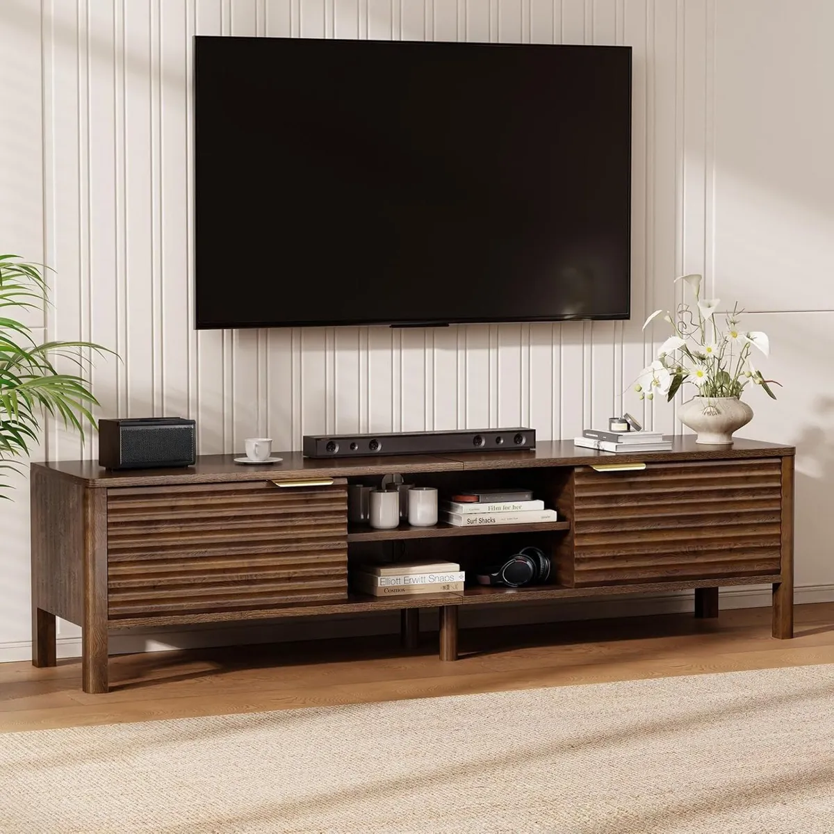 Wooden TV Unit 200CM Long Stand Cabinet - Image 1