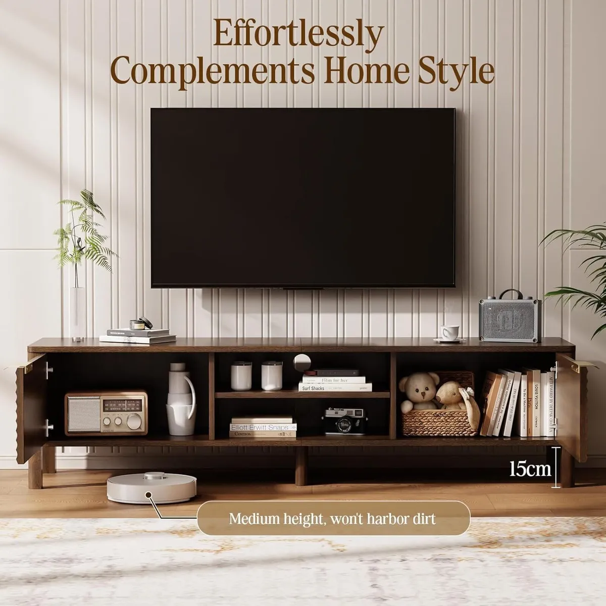 Wooden TV Unit 200CM Long Stand Cabinet - Image 3