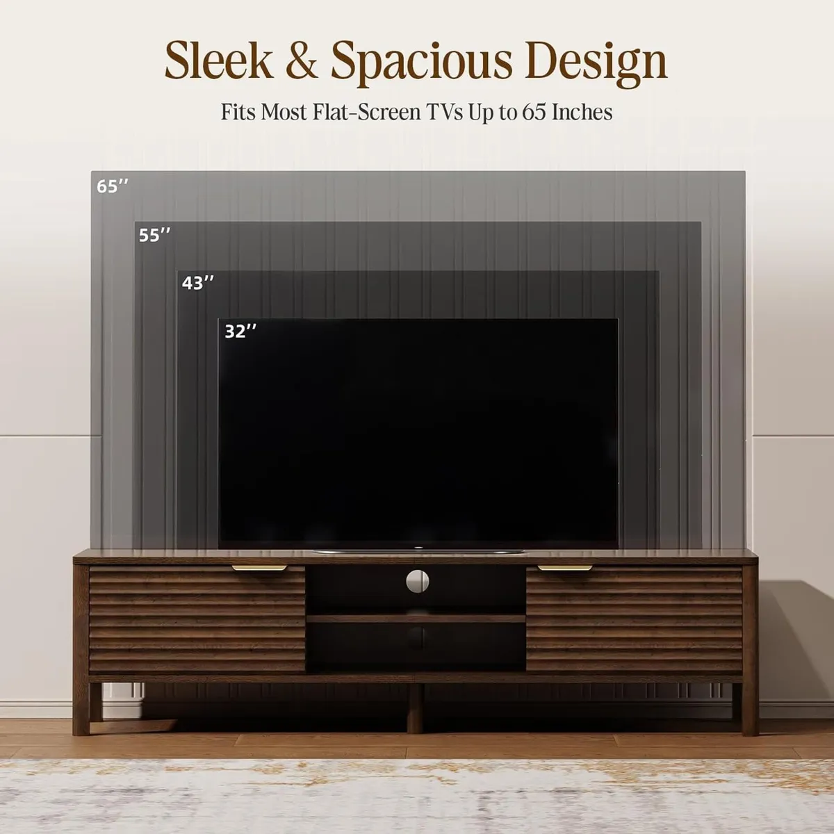 Wooden TV Unit 200CM Long Stand Cabinet - Image 4