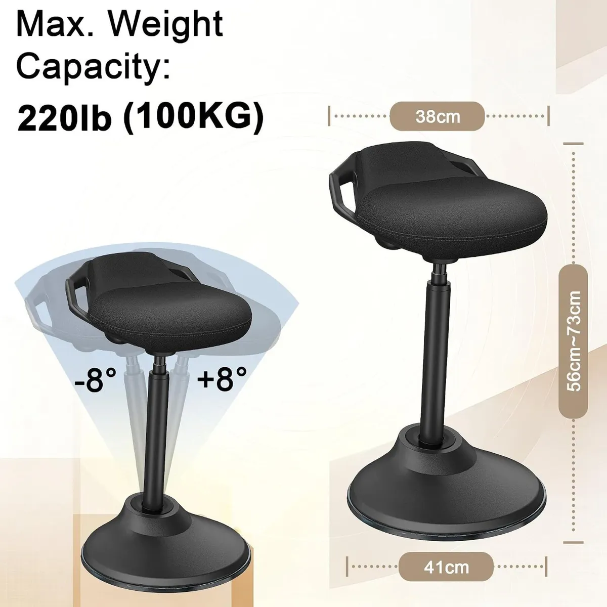 Ergonomic Wobble Stool for Standing Desk Height - Image 2