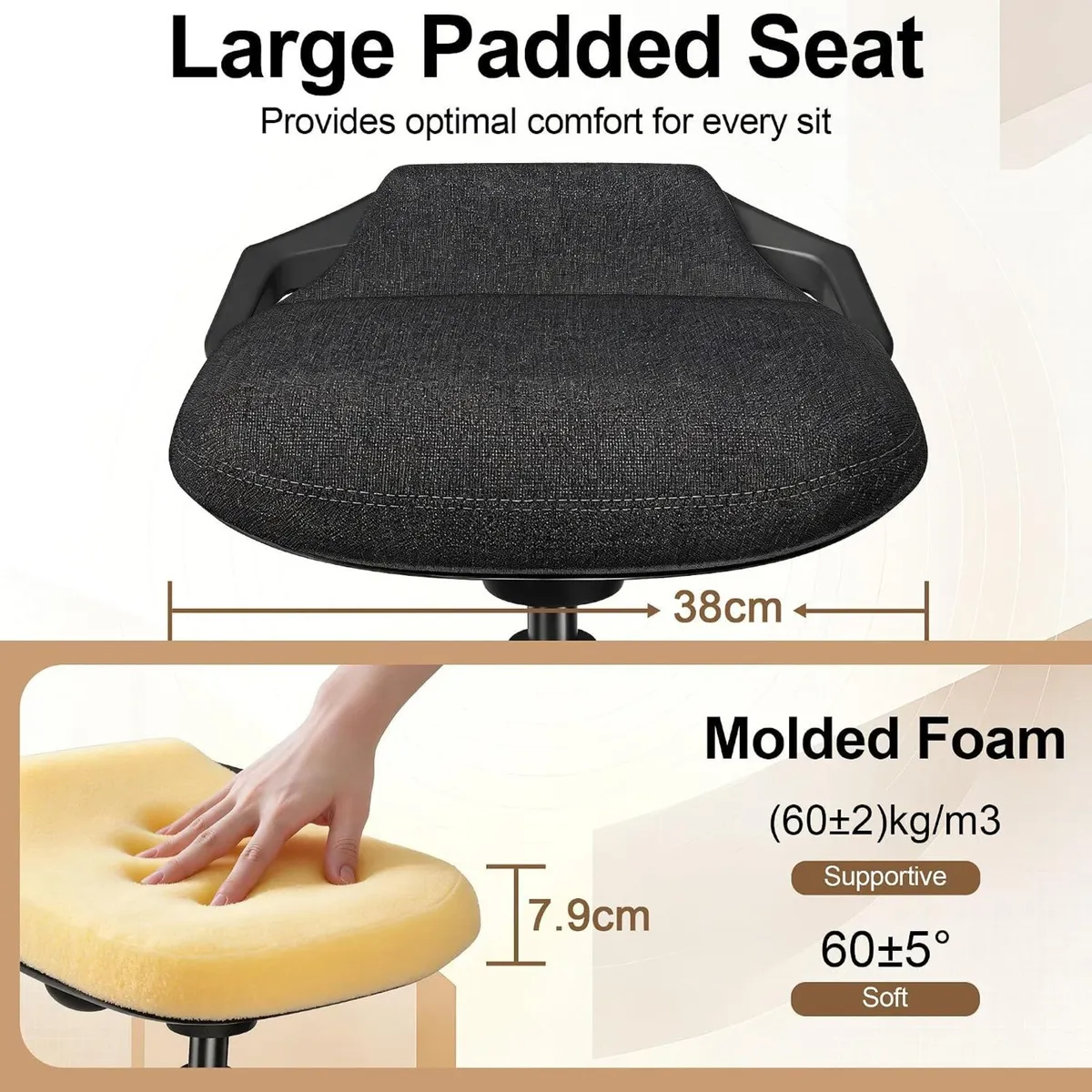 Ergonomic Wobble Stool for Standing Desk Height - Image 3