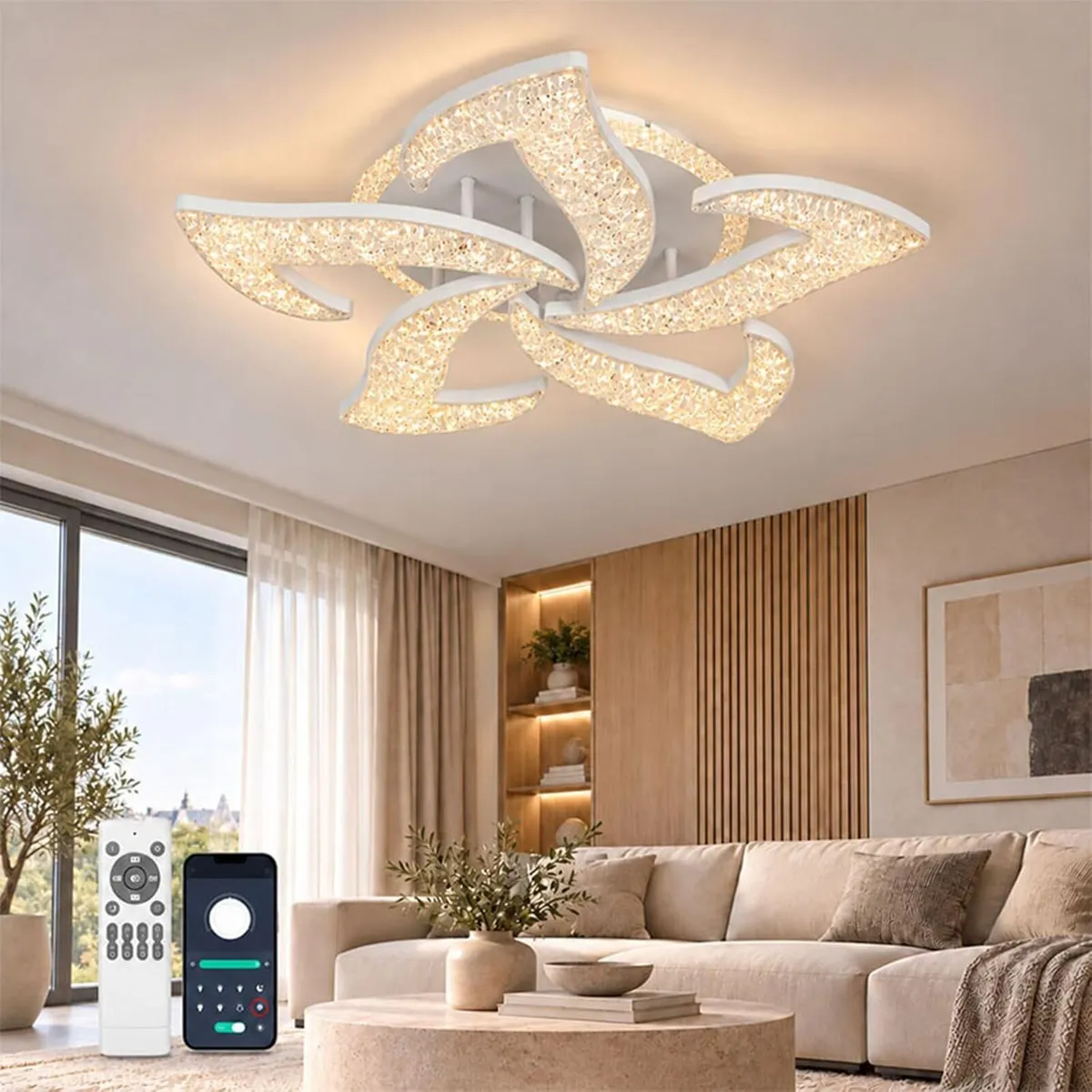 Modern LED Ceiling Light Dimmable 65W Lamp - Image 1