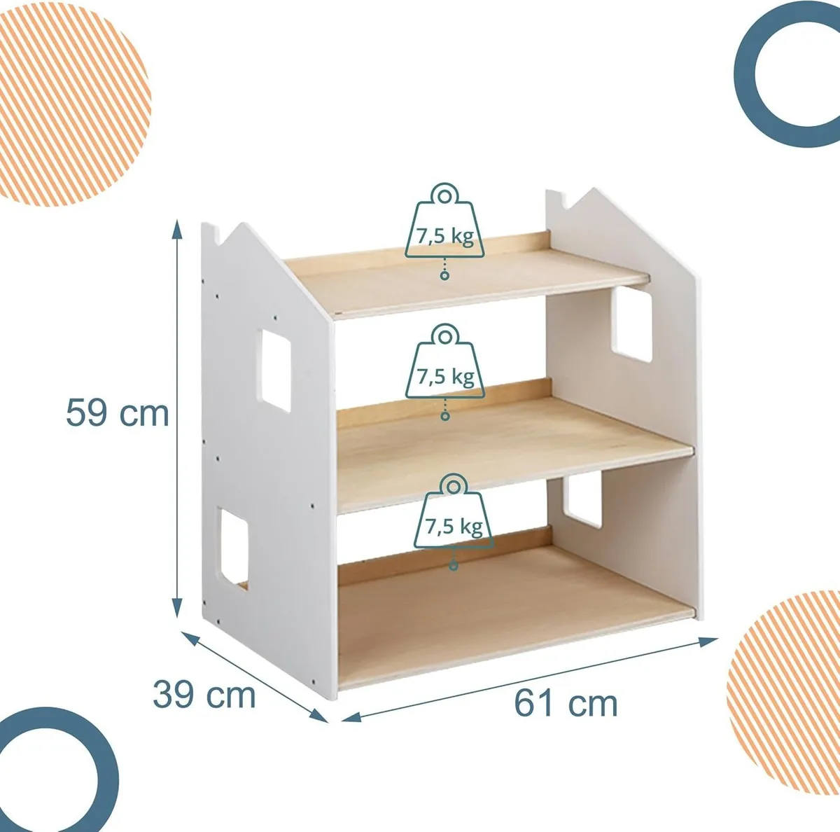 Kids' House-Shaped Bookcase - Image 3