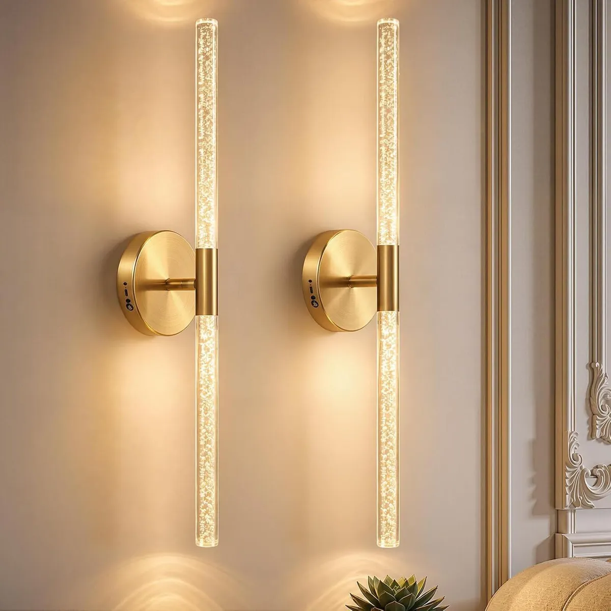 Wall Lights Indoor 8000mah with Bubble Acrylic - Image 1